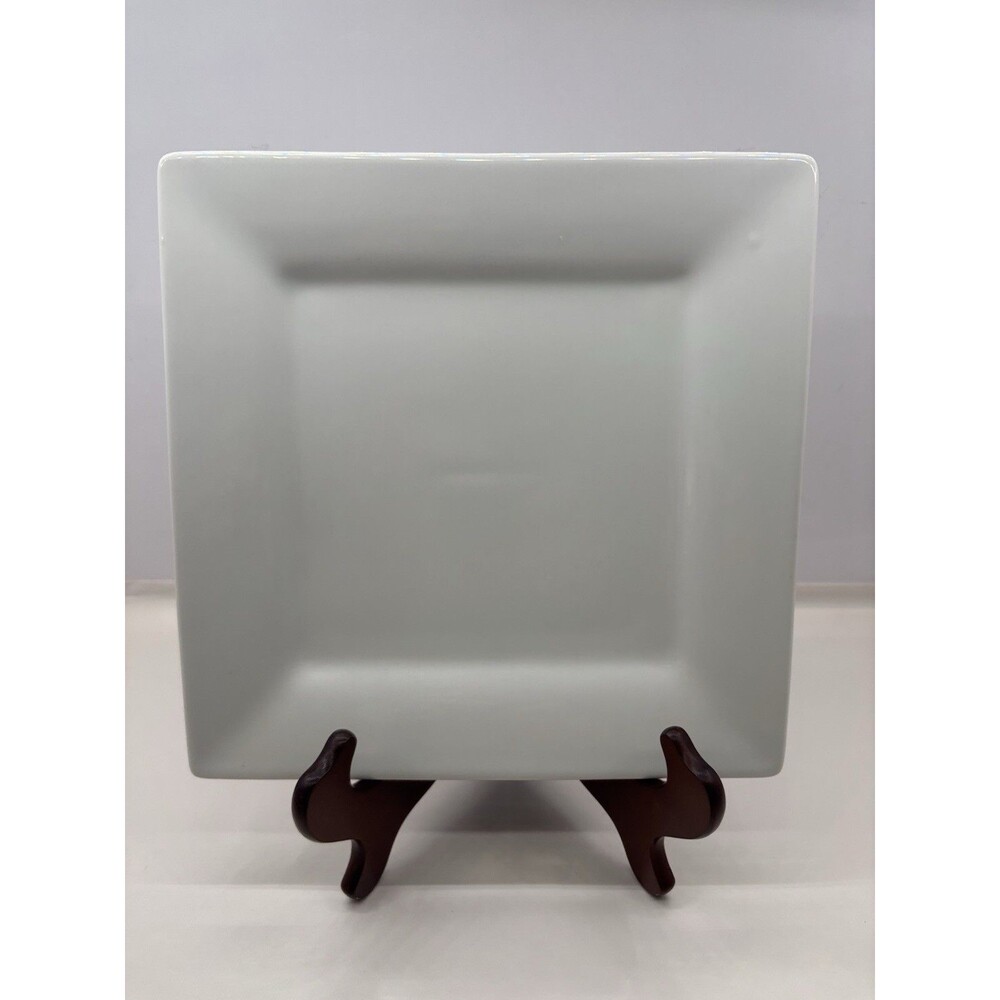 Dash of That White Porcelain Square Dinner Plates Set of 2 10"